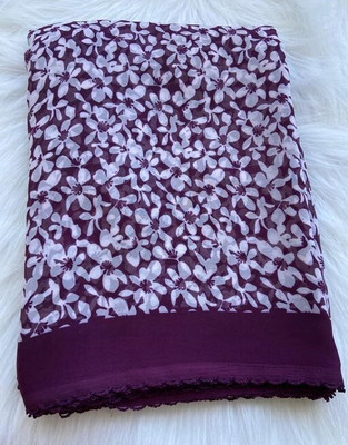 AARTI SELECTION Printed Bandhani Georgette Saree(Maroon)
