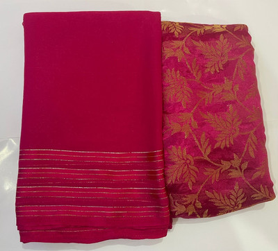 Sudarshana Printed Bollywood Chiffon Saree(Magenta)