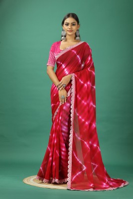 AVM SILK MILLS Self Design Bollywood Georgette Saree(Pink)