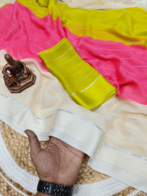 Classy Foriever Woven Bollywood Georgette Saree(Multicolor)