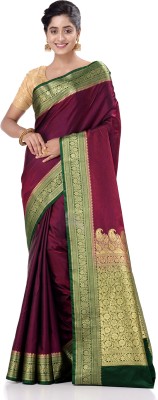 Banarasi Patola Printed Banarasi Satin Saree(Maroon)