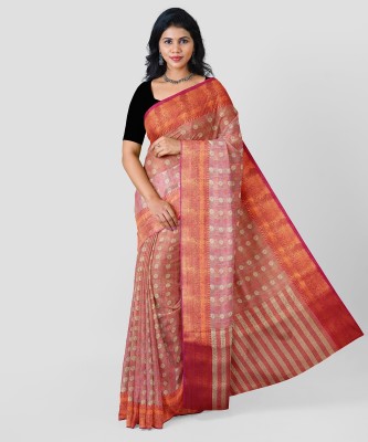 Tahira creation Self Design, Woven Banarasi Tussar Silk Saree(Pink)