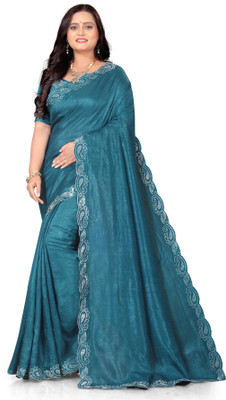 MAMTAIMPEX Embellished Bollywood Georgette Saree(Light Blue)