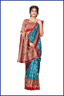 avnika Self Design Mysore Art Silk Saree(Multicolor)