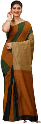 Mondal Saree Centre Printed Handloom Pure Cotton Saree(Multicolor)