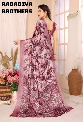 Radadiyabrothers Printed, Digital Print, Floral Print Bollywood Georgette Saree(Multicolor)