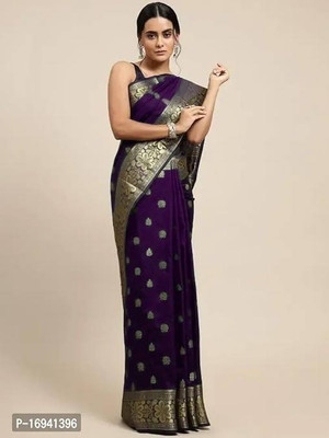 GATISHVAM TEXTILE Woven Banarasi Art Silk Saree(Purple)