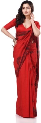 Krishneshwari Woven Handloom Pure Cotton Saree(Multicolor)