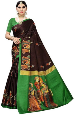 Deepshree Self Design Bollywood Polyester Saree(Multicolor)