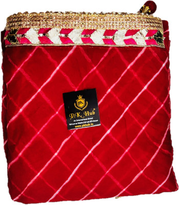 pk hub Striped Leheria Chiffon Saree(Multicolor)