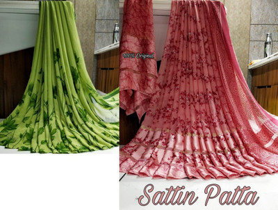Sitanjali Printed Bollywood Georgette Saree(Pack of 2, Green)