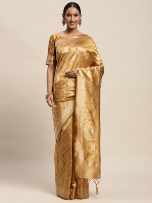 Divastri Self Design Bollywood Georgette Saree(Yellow)