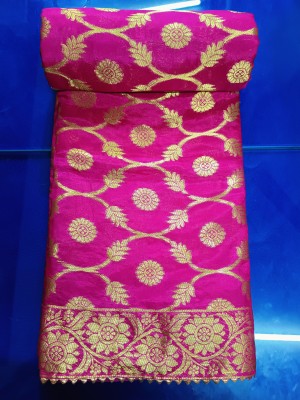 PANKHUDI FASHION Self Design, Embellished Banarasi Art Silk Saree(Pink)