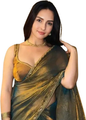 AKTAX Solid/Plain Bollywood Chiffon Saree(Purple)