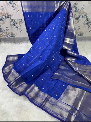 MJAfabric Woven Banarasi Art Silk Saree(Blue)