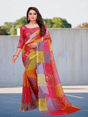 Suali Self Design Bollywood Georgette Saree(Multicolor)