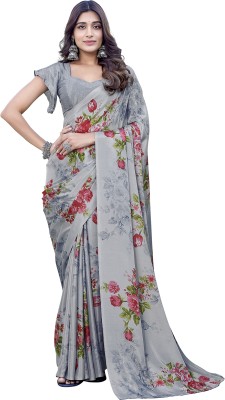 Priyashi Printed Bollywood Tussar Silk Saree(Grey)