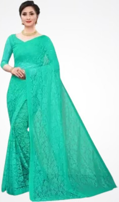 Suntex Self Design Bollywood Net Saree(Blue)