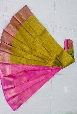 PSP Tex Woven Kanjivaram Art Silk Saree(Multicolor)