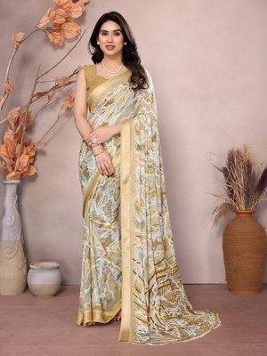 VILLAGIUS Self Design Bollywood Georgette Saree(Yellow)