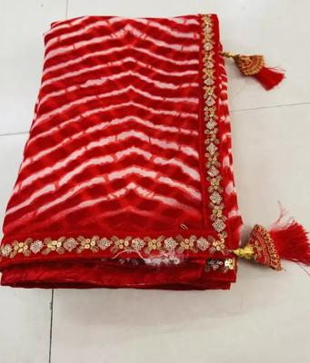 MAHADEV NX Printed Bollywood Georgette Saree(Red)