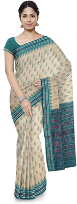 handloom paridhaan Printed Bollywood Pure Cotton Saree(Beige)