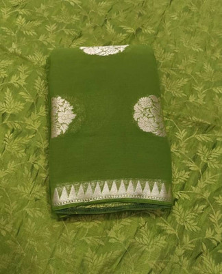 SainiVastra Printed Maheshwari Georgette Saree(Green)