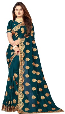 sadgun creation Embroidered Bollywood Georgette Saree(Multicolor)