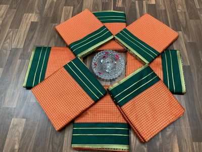 SHREEBRAMANI Self Design Banarasi Jacquard Saree(Orange)
