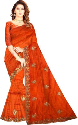 Abl Self Design Banarasi Chiffon Saree(Pink)