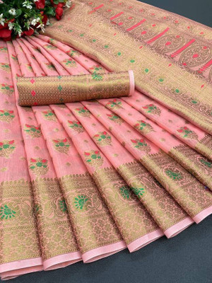 ANANDHARA Cotton Blend Self Design Blouse Material