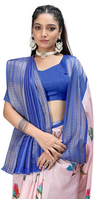PremVastra Digital Print Kalamkari Crepe Saree(Pink)