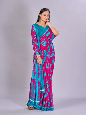 nirmal creation Printed Daily Wear Georgette Saree(Multicolor)