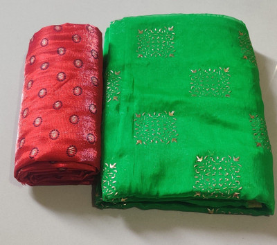 HouseOfCommon Embellished Bollywood Polyester Saree(Light Green)