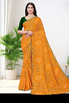 HouseOfCommon Ombre Bollywood Georgette Saree(Yellow)