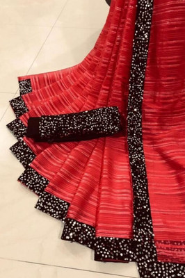 Bansidhar Fabrics Self Design Bollywood Georgette Saree(Red)