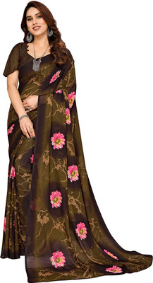 Moda Rapido Floral Print Daily Wear Georgette Saree(Multicolor)