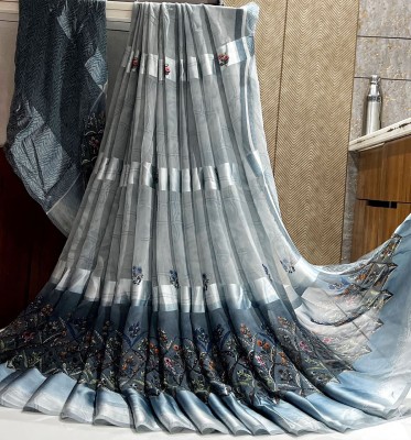 Sanwariya Silks Printed Bollywood Georgette Saree(Grey)