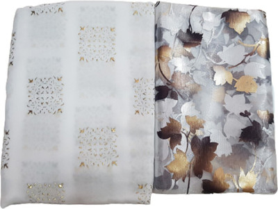 Florono enterprise Printed Bollywood Chiffon Saree(White)