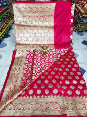 Asa fashion Woven Banarasi Jacquard Saree(Multicolor)