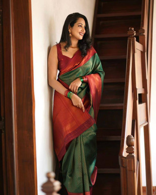 MJ TRENDZ Jacquard Solid, Self Design Blouse Material