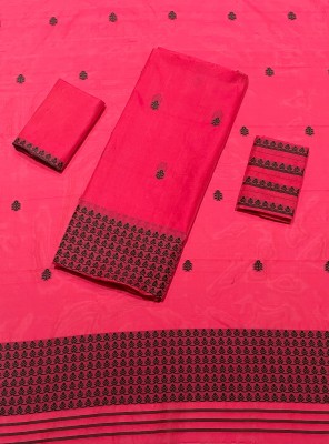 AXOMIYA Woven Mekhela Chador Polyester, Silk Blend Saree(Pink)