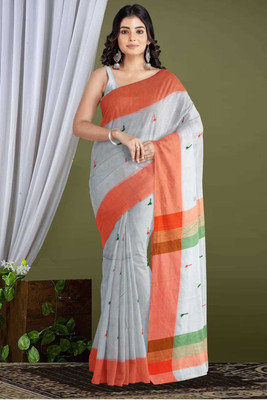 GOLU Self Design Handloom Cotton Silk Saree(Multicolor)
