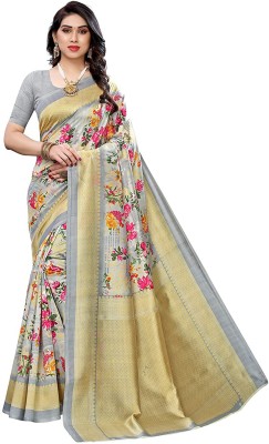 Suali Digital Print Bollywood Art Silk Saree(Grey)