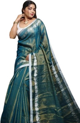 kalpana handloom Solid/Plain, Embroidered Tant Tissue Saree(Multicolor)