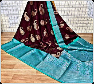 MT textiles Woven Banarasi Georgette Saree(Multicolor)
