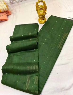 ASIMA TEXTILE Solid/Plain, Self Design Handloom Handloom Cotton Silk, Cotton Blend Saree(Green)