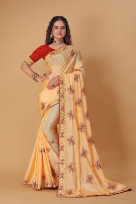 Shilpa Fashion Self Design Bollywood Art Silk Saree(Orange)