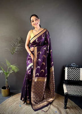 rendol Woven Banarasi Jacquard Saree(Multicolor)