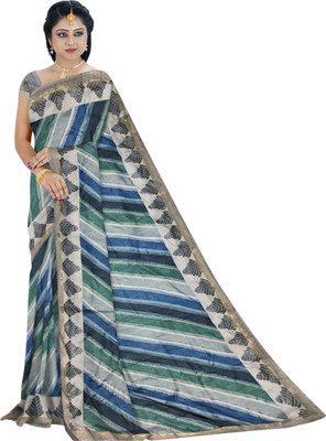 Clothigen Digital Print Daily Wear Silk Blend, Art Silk Saree(Multicolor)